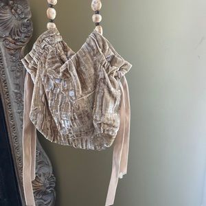 small  velvety carry purse